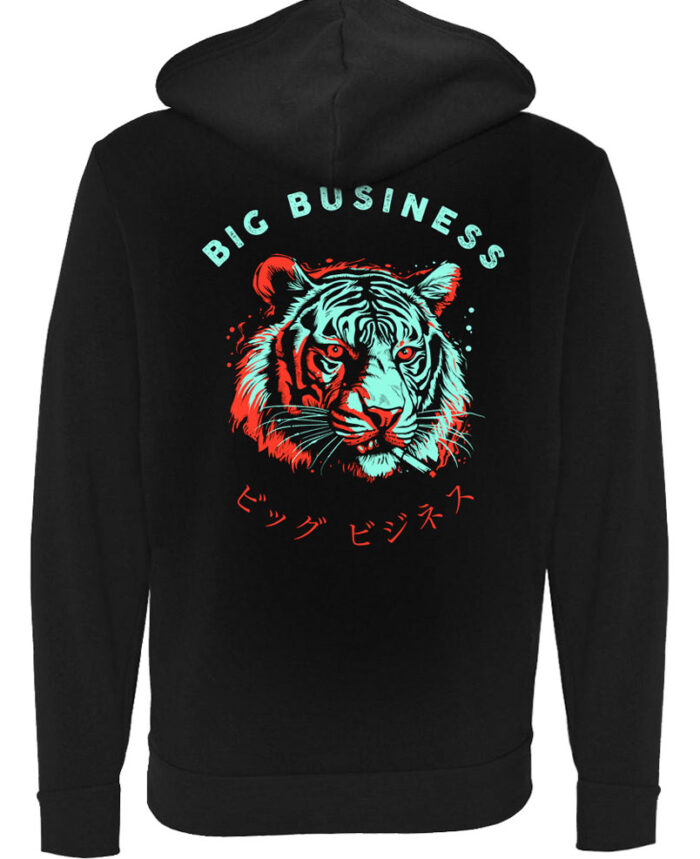 Big Business Tiger Hoodie Back