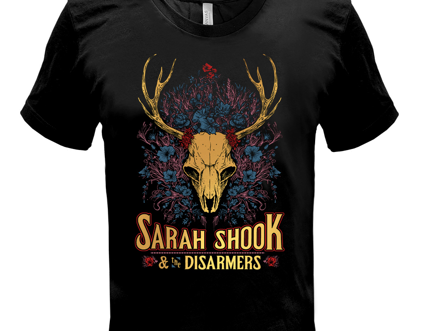 Sarah Shook & The Disarmers T Shirt. Limited to 300.