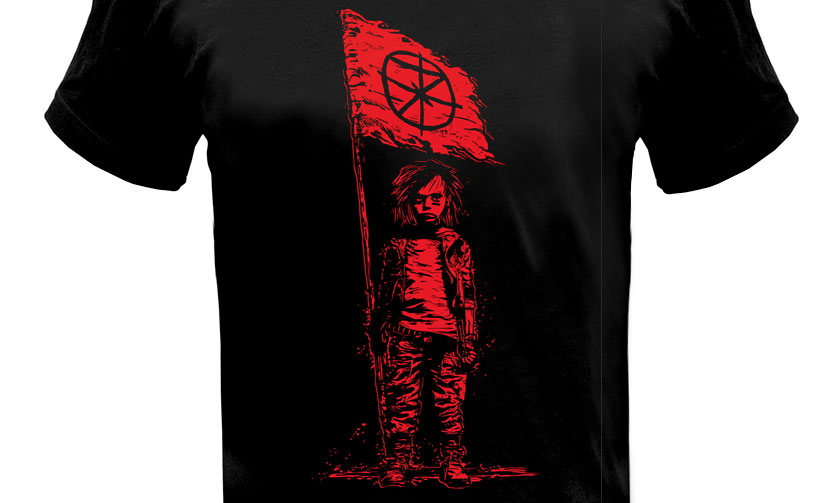 ★DNSR★ Violent T-shirt red black BLACK UNISEX T - DM RED SKELETON DESIGN – Duran Duran