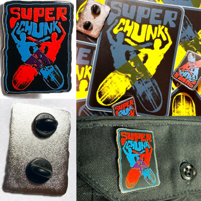 Superchunk Pin And Sticker Set Pic Web