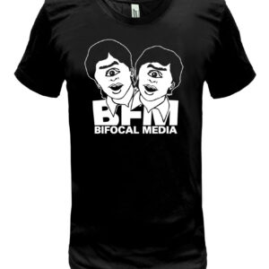 Bifocal Media Logo T Shirt Wht Blk