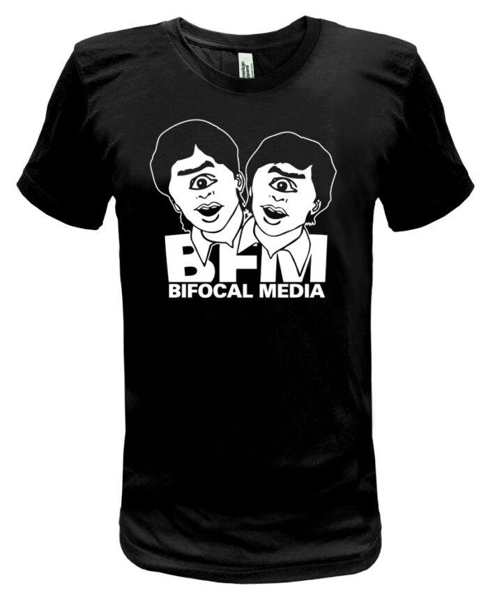 Bifocal Media Logo T Shirt Wht Blk